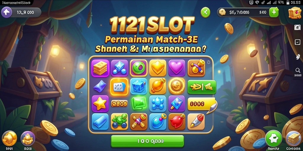 Tangkapan layar menunjukkan gameplay seru 1121SLOT dengan grafis mencolok.