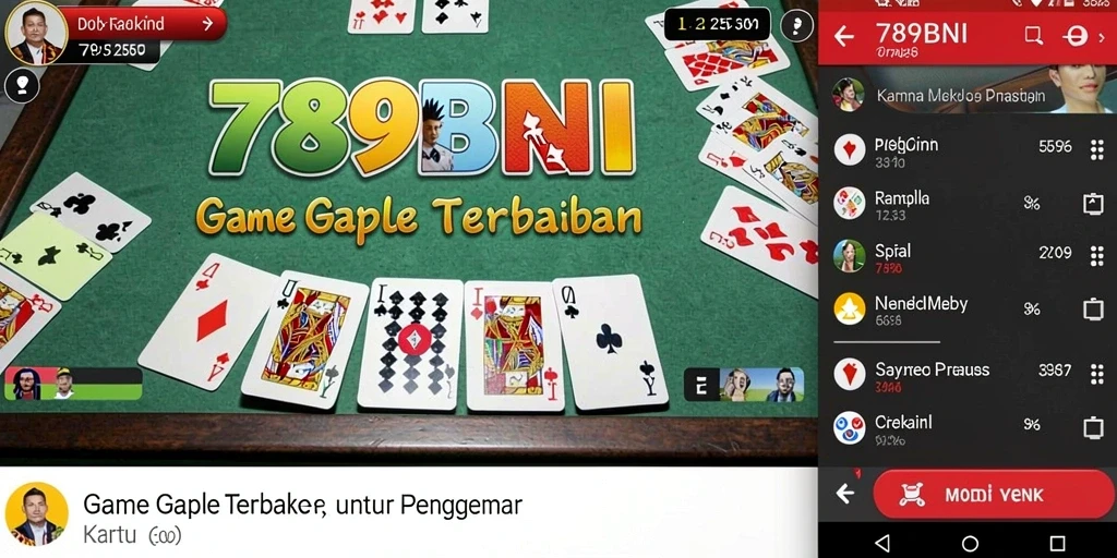 Tampilan gameplay seru dalam aplikasi Gaple 789BNI.