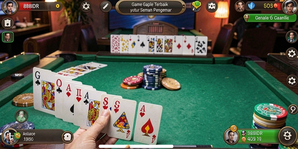 Gameplay Gaple yang seru dan interaktif di 888IDR.