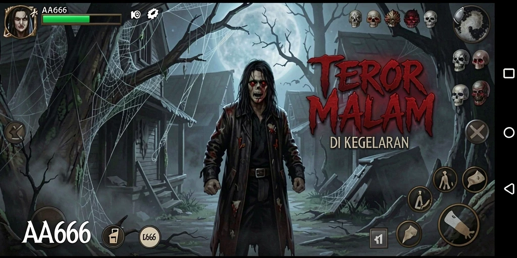 Pengalaman gameplay seram di kegelapan yang mencekam.