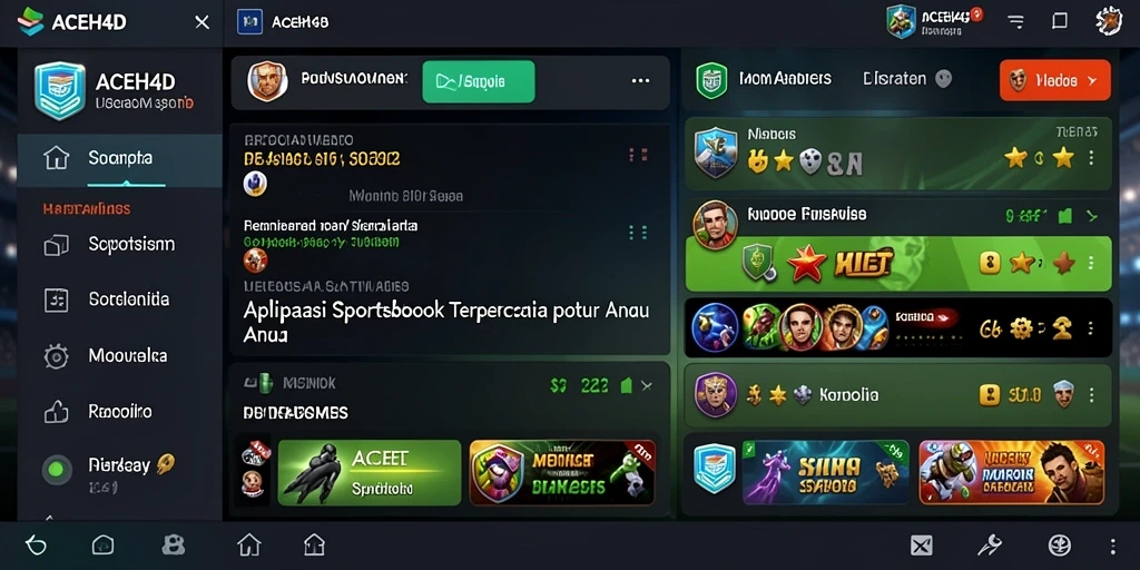 Tampilan menarik dari gameplay ACEH4D dalam taruhan Sportsbook.