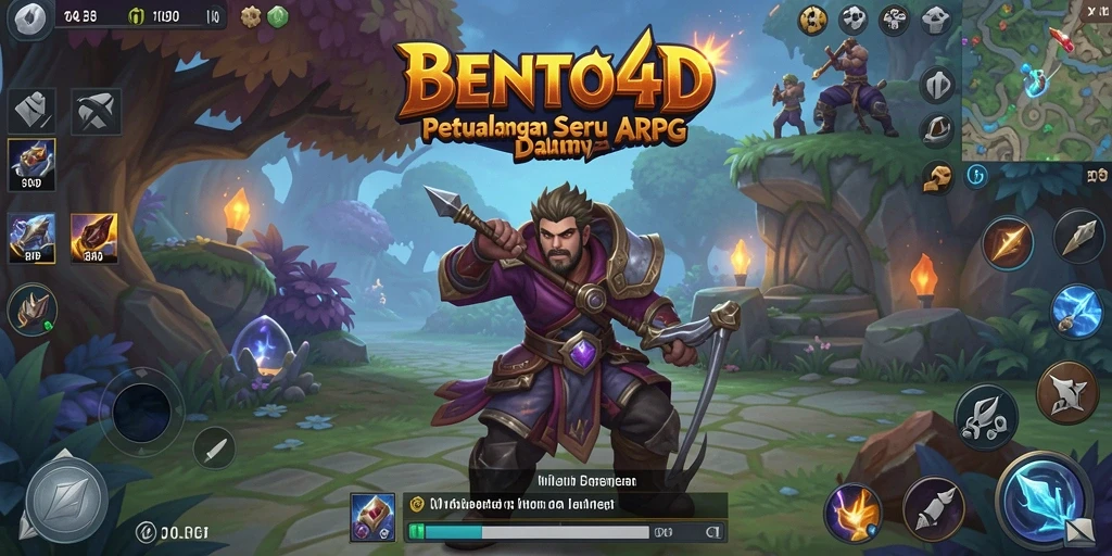 Tangkapan layar utama BENTO4D yang menunjukkan aksi seru dalam gameplay ARPG.