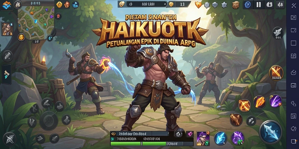 Gameplay dinamis dan mendebarkan dari HAIKUOTK di dunia fantasi.