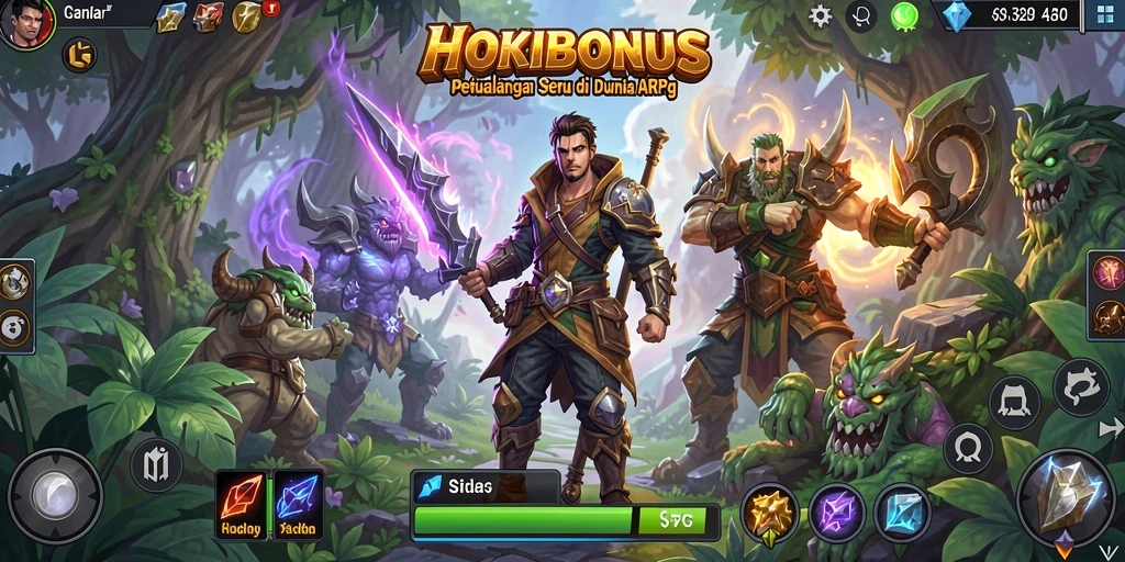 Screenshot HOKIBONUS menampilkan aksi mendebarkan di dunia ARPG.
