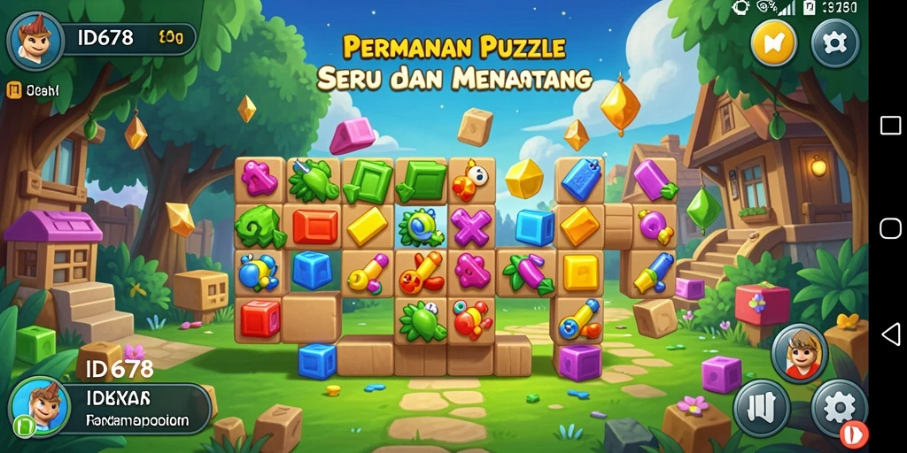 Tampilan gameplay puzzle yang menarik dan menantang di ID678.