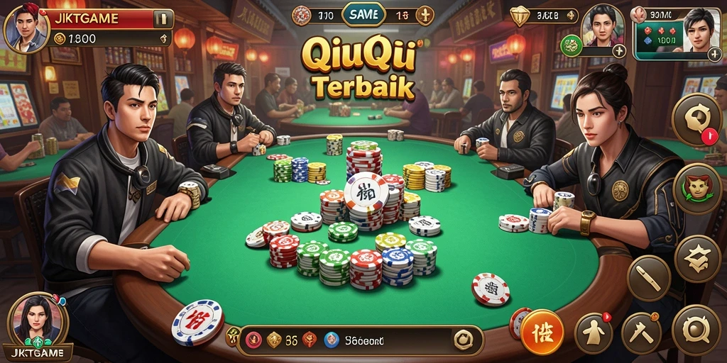 Tampilan gameplay seru dari JKTGAME QiuQiu.