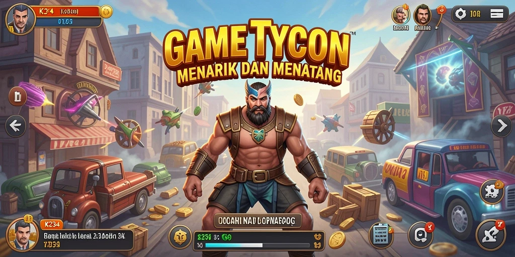Tangkapan layar dari gameplay K234 menampilkan manajemen bisnis yang dinamis.