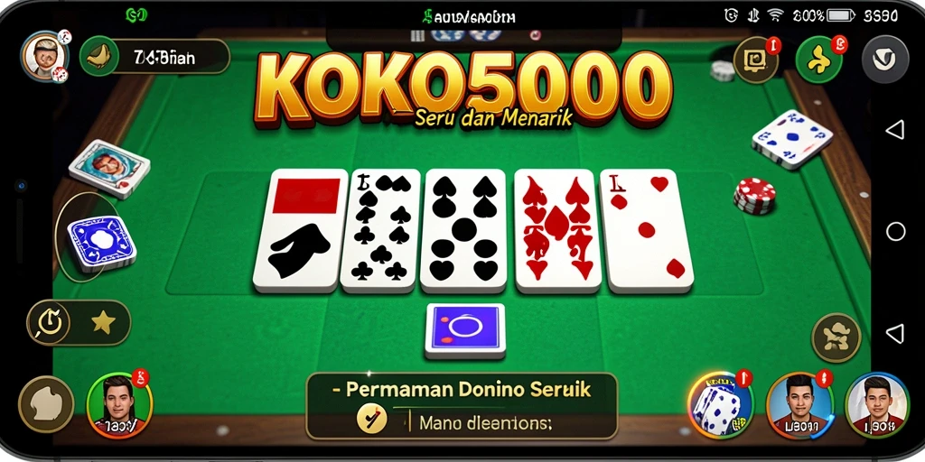 Tampilan screenshot menunjukkan gameplay seru KOKO5000 dengan teman-teman.