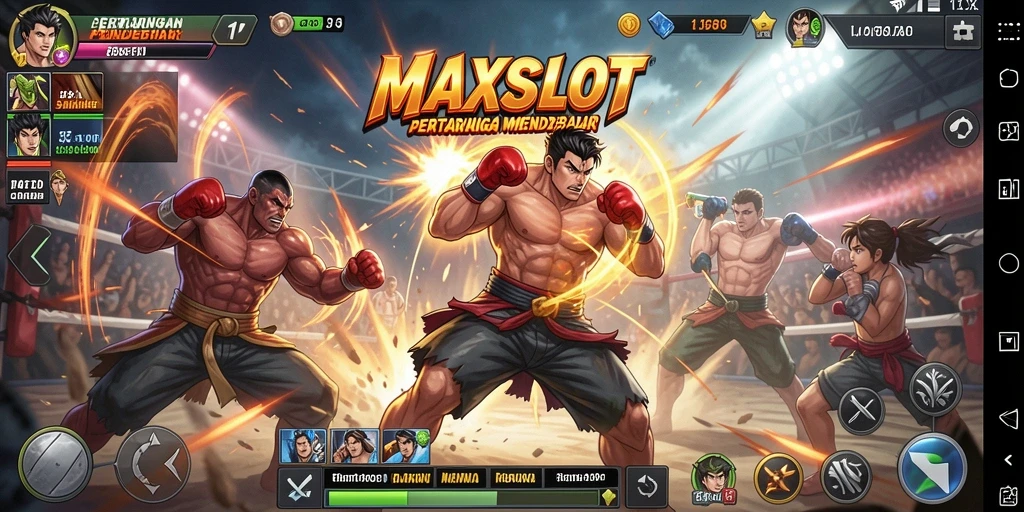 Gameplay seru MAXSLOT dengan aksi pertarungan yang mendebarkan.