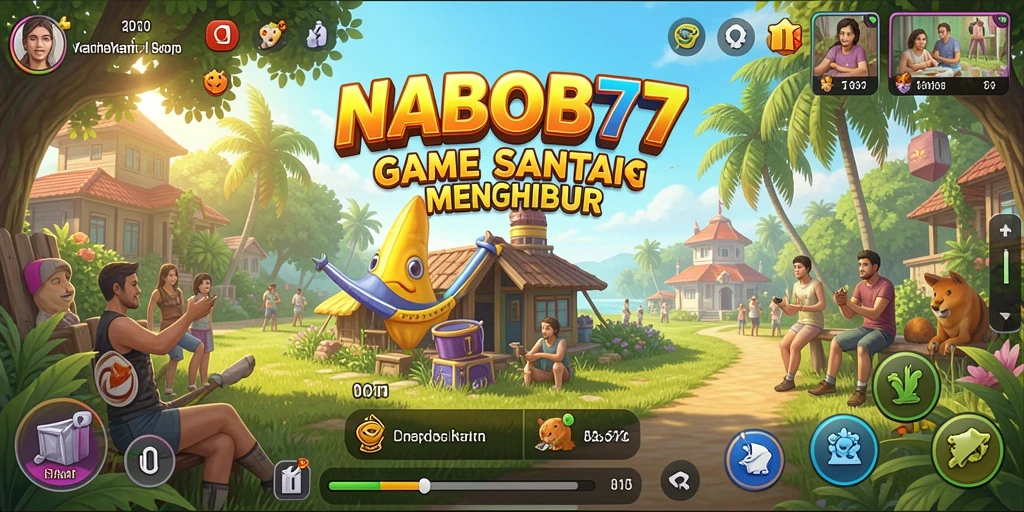 Tampilan gameplay <strong>NABOB77</strong> yang penuh warna dan menyenangkan.