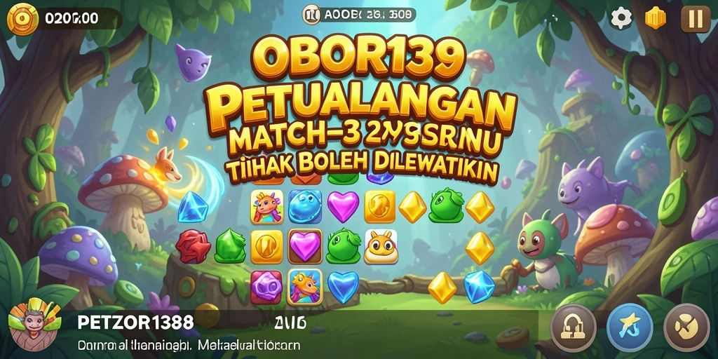 Lihat aksi seru dari gameplay Match-3 di OBOR138.