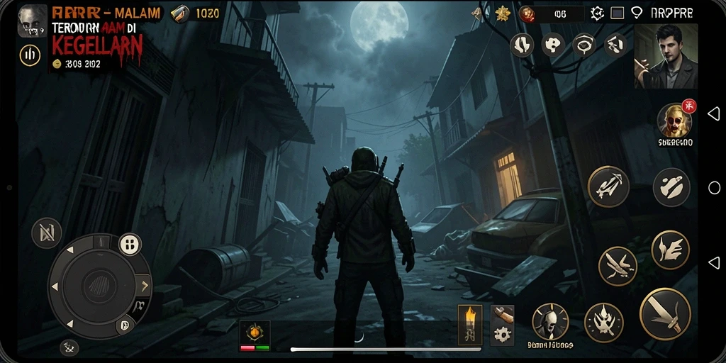 Gameplay RPRR yang menegangkan dan mencekam dalam suasana horor.