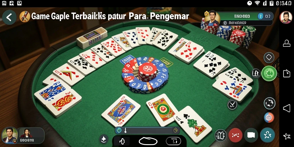 Tampilan gameplay seru game Gaple RR33 yang menantang.