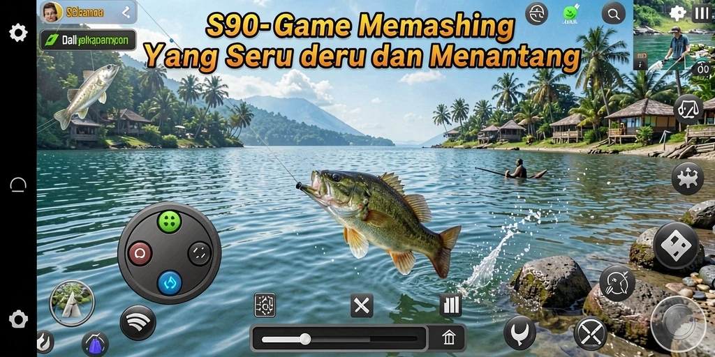 Screenshot utama S80 menunjukkan aksi memancing yang mendebarkan.
