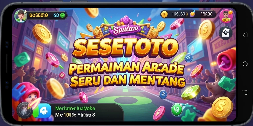 Tampilan menarik dari gameplay SESETOTO dalam genre Arcade.