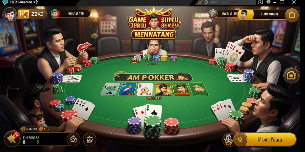 Gameplay seru ZK3 yang menghadirkan keseruan poker.