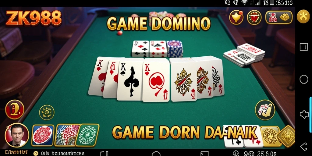 Tampilan gameplay ZK988 yang seru dalam bermain Domino.